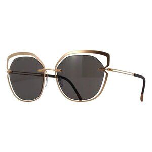 A0393Z New SILHOUETTE Bolshoi Grace Gold Polarised Cat Eye 8181/75 3620 Sunglass